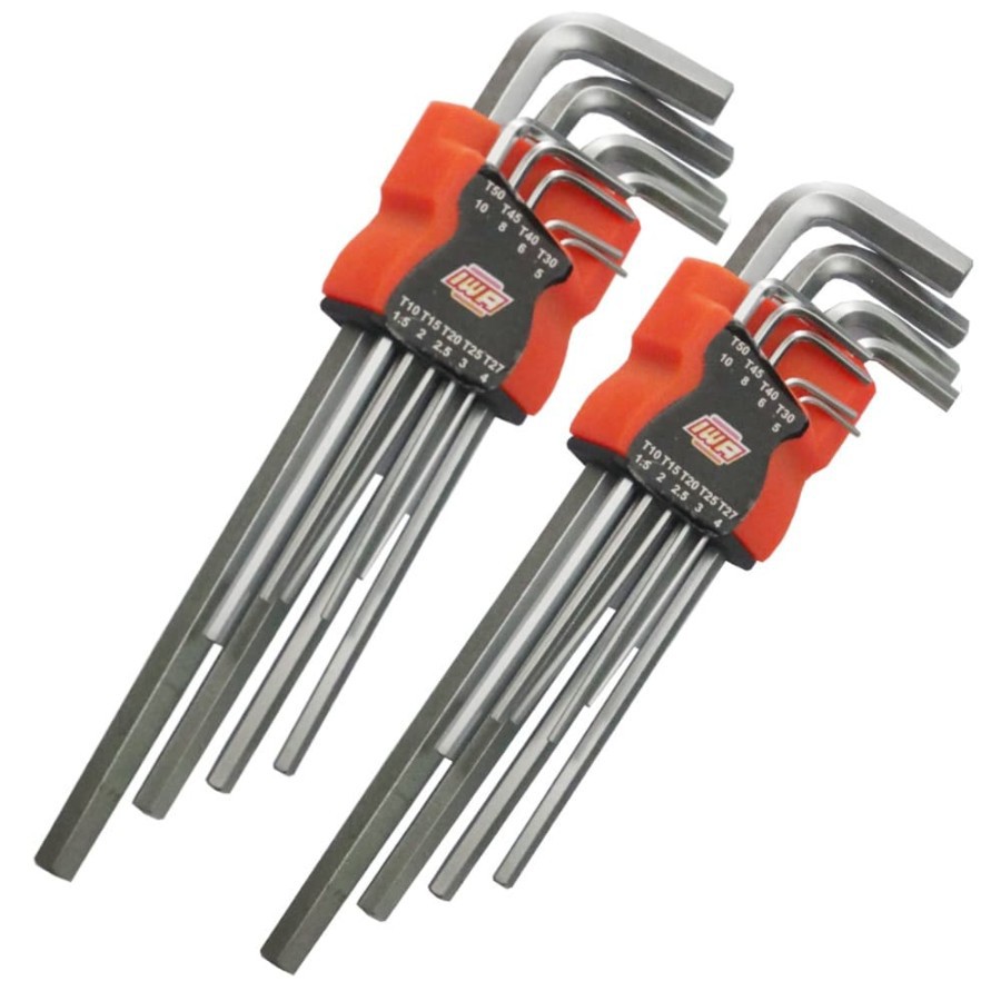 KUNCI L HEX KEY LONG SET 9PCS - KUNCI L FLAT SEGIENAM PANJANG 9PCS IWA