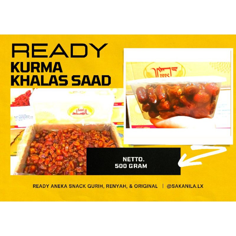 

KURMA KHALAS SAAD - 500 gr