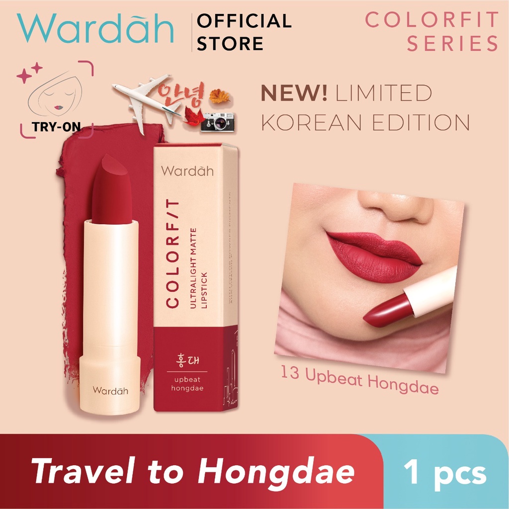 Wardah Colorfit Ultralight Matte Lipstick - Ringan dan Lembut di Bibir (Korean Limited Edition)
