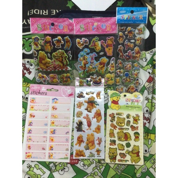 

WINNIE THE POOH STICKER DISNEY MEMO STICKY NOTE NOTE PAD TEMPELAN NAME STICKER