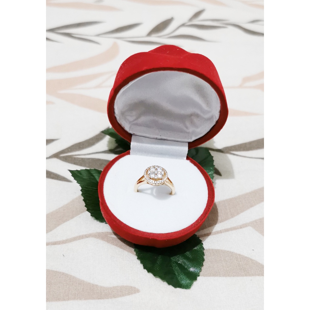 Kotak Cincin Bentuk Mawar / Ring Box Unik Lucu Tersedia Pilihan Tiga Warna Tempat Perhiasan Jewelry Lucu Unik Murah untuk  Seserahan / Akad Pernikahan / Hantaran Tunangan Nikah Kawin cocok untuk Aksesoris Emas Berlian / Perak Permata Akik yang Berharga