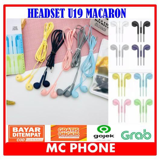 HEADSET STEREO U19 MACARON HANDSFREE U19 U 19 MACARON