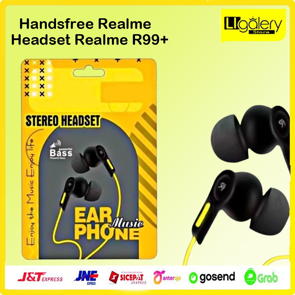 [BISA COD] Headset Realme R99+ Handsfree Realme R99+ Bass Mic