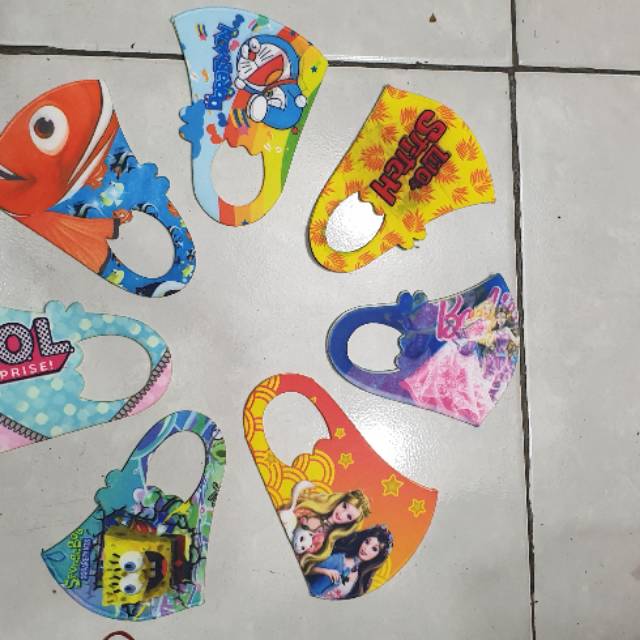 Masker scuba anak karakter printing