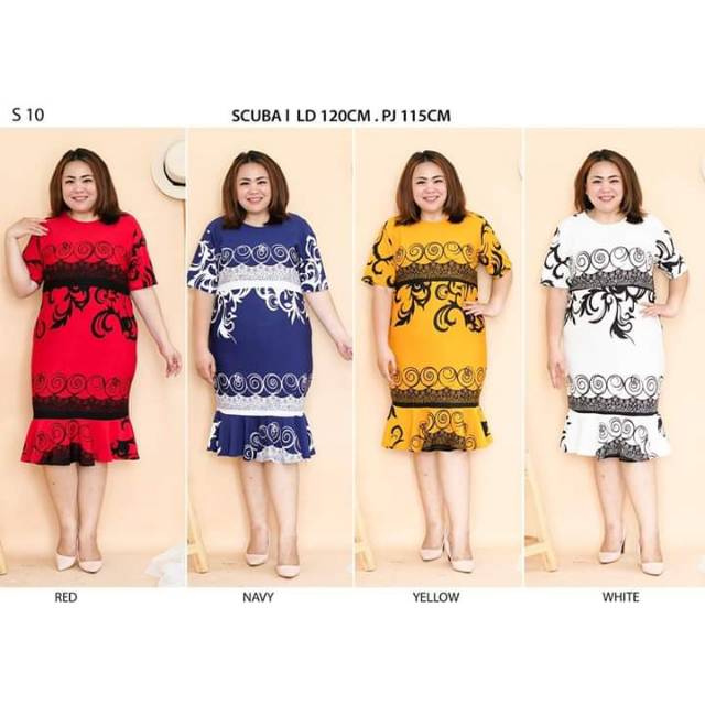 Dress Jumbo/bahan scuba