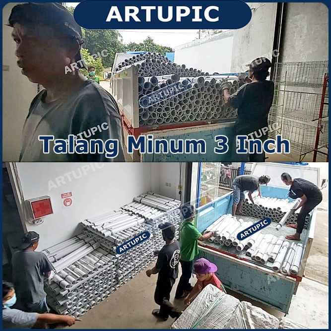 Talang Minum 3 inch Pralon Tempat Minum Ayam Pipa Belah 4 meter