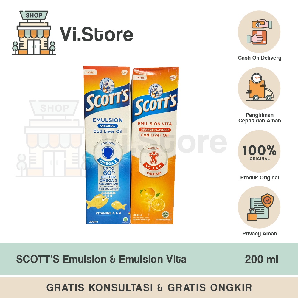 Scott Emulsion Original/ Vita Jeruk @200 ml