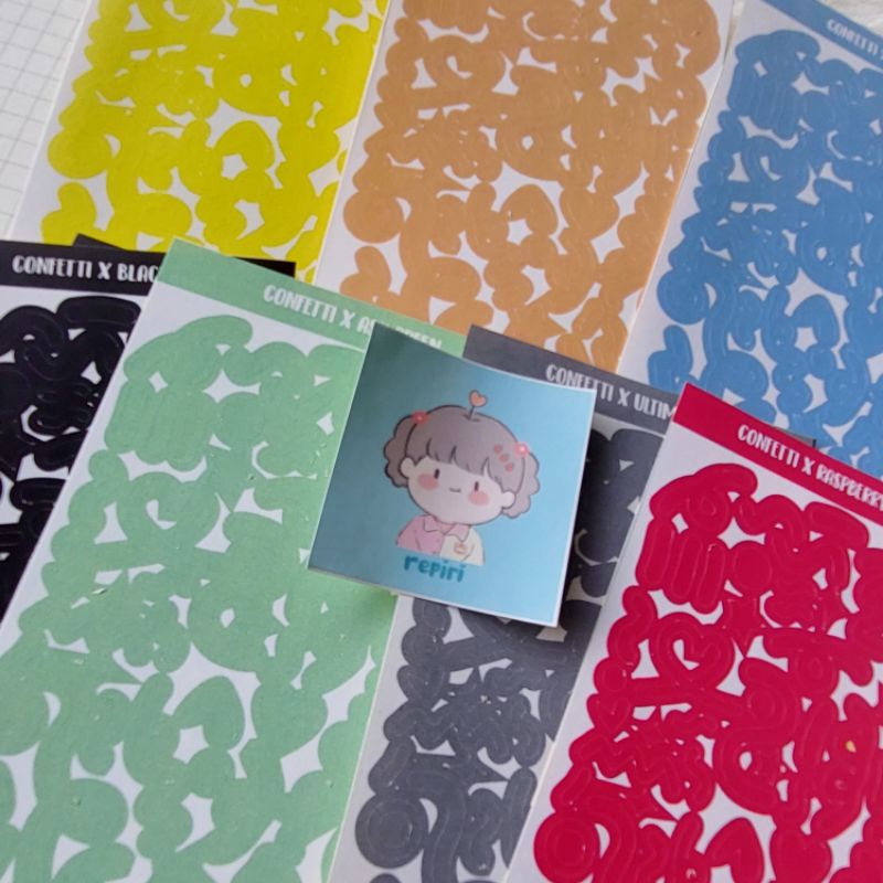 

Sticker Deco Confetti Kiss Cut Sticker