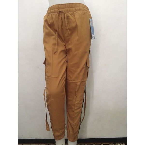 celana wanita Terbaru/celana joger cargo list kekinian 2021