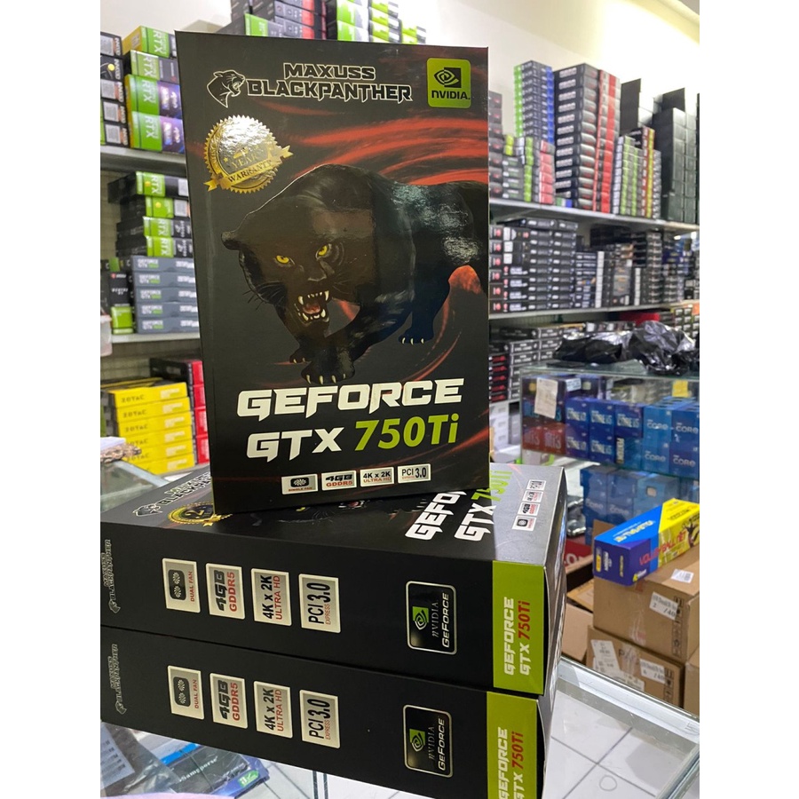 vga black panther nvidia geforce gtx 750ti 4gb ddr5 128bit