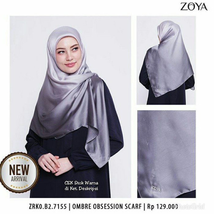 Dijual Hijab LEBAR Kerudung Segi Empat OMBRE OBSESSION Scarf ZOYA Original Diskon