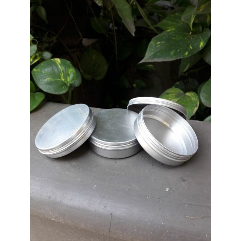 Tempat / Wadah / Pot Allumunium 1,5oz silver 50gr