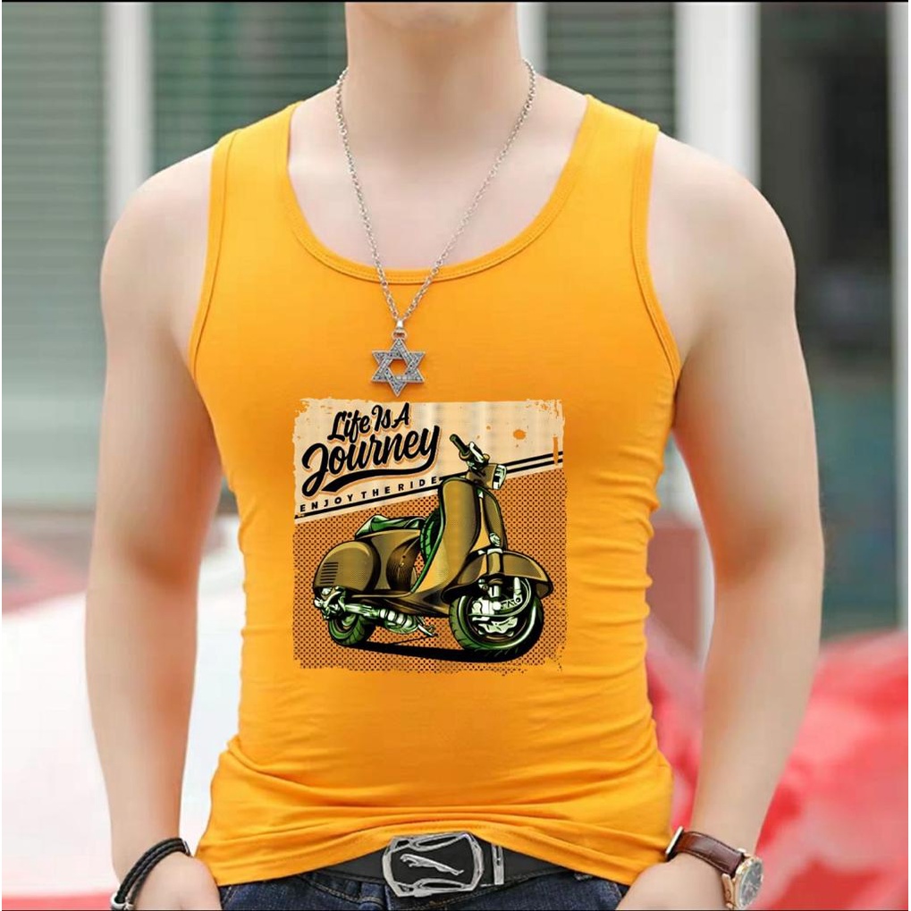 Asgard777 - SINGLET SPANDEX MOTIF JOURNEY / kaos cowok / kaos singlet / kaos dalem singlet cowok