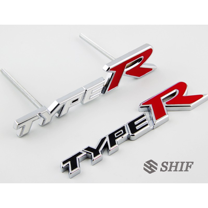 1Pc Stiker Emblem Logo Tipe R Untuk Grill Depan Honda Civic City Odyssey