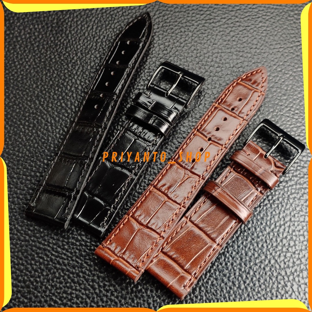 STRAP TALI KULIT JAM TANGAN TIPIS VICTORY 20MM 22MM