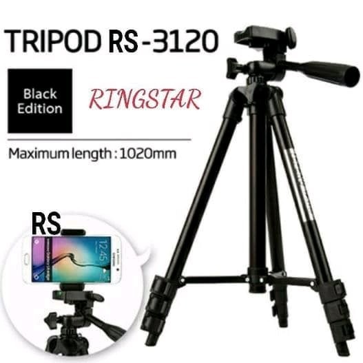 Tripod hp 1 meter hitam seperti weifeng tefeng tripot kamera handycam