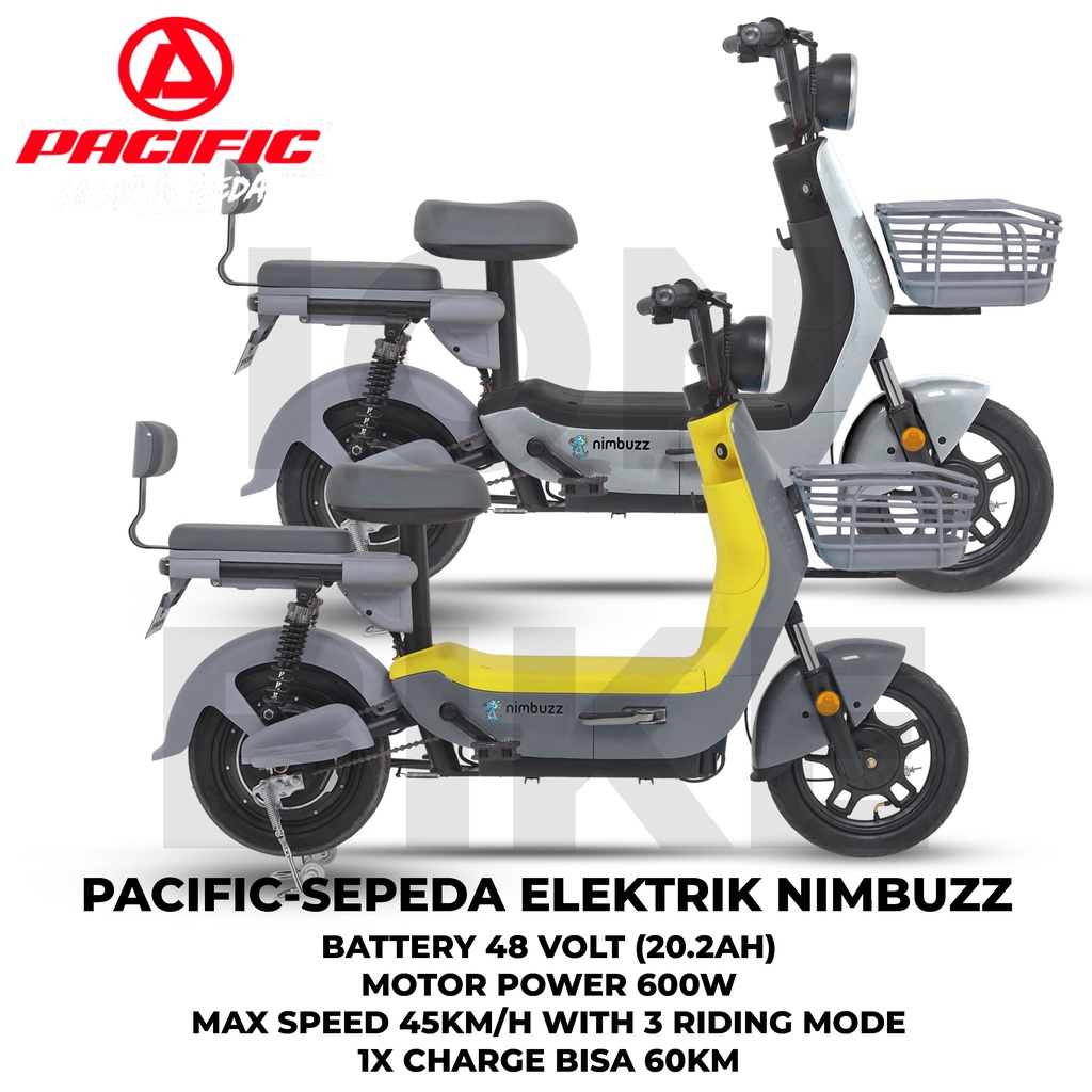 Sepeda Listrik Pacific Nimbuzz 600W 48V Terbaru Elektrik Electric Bike Tenaga Besar Awet Murah