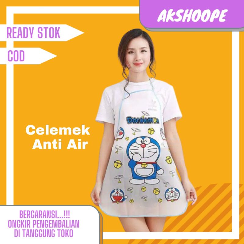 Celemek Anti Air Lucu / Apron / celemek masak waterproof karakter lucu