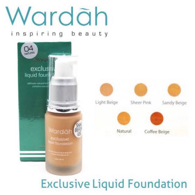 WARDAH EXCLUSIVE LIQUID FOUNDATION 20 Ml @MJ