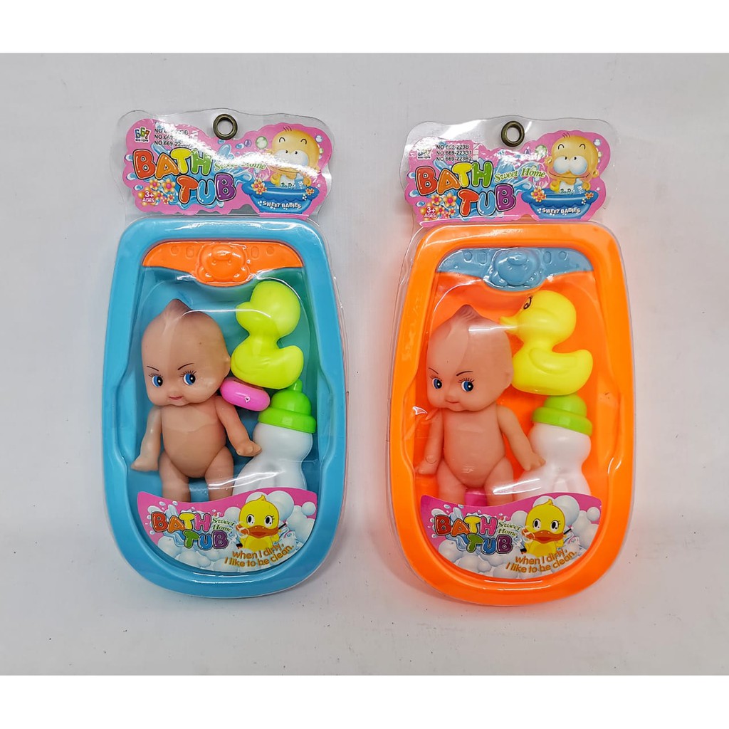 BABY BATH TUB - BONEKA VINYL MAINAN BAYI BAK MANDI ANAK