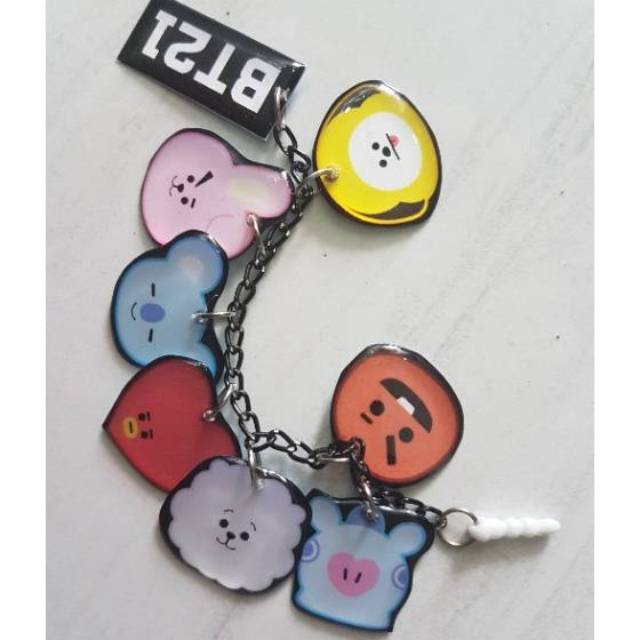 gantungan strap pluggy bt21 bangtan boys hp bts kpop