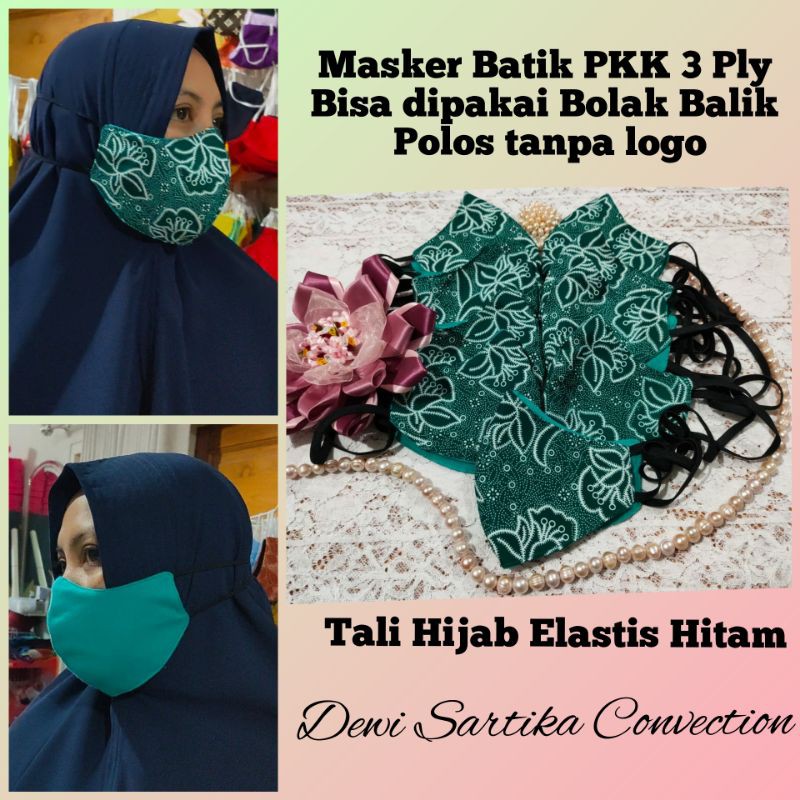 masker batik pkk bolak balik