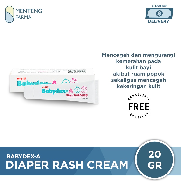 Babydex-A Diaper Rash Cream 20 Gr - Krim Pereda Gatal Ruam Popok