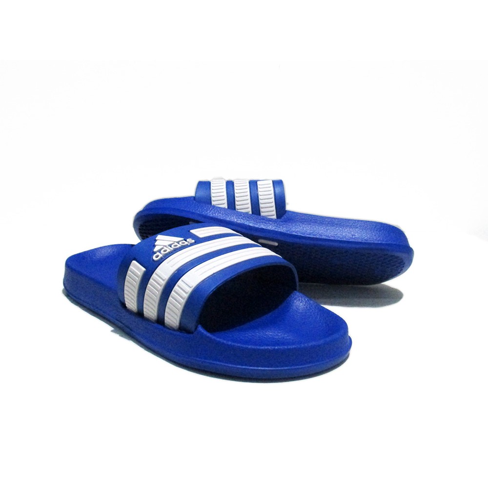  SANDAL  KARET PYLON ADIDAS  DURAMO IMPOR BIRU PUTIH  SIZE 30 