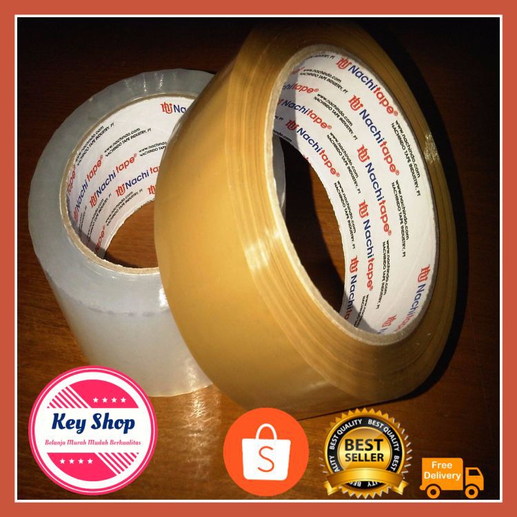 

Promo Terbaru! Lakban Isolasi Nachi OPP Tape 100 yard Bening Coklat Selotip Lem Glue