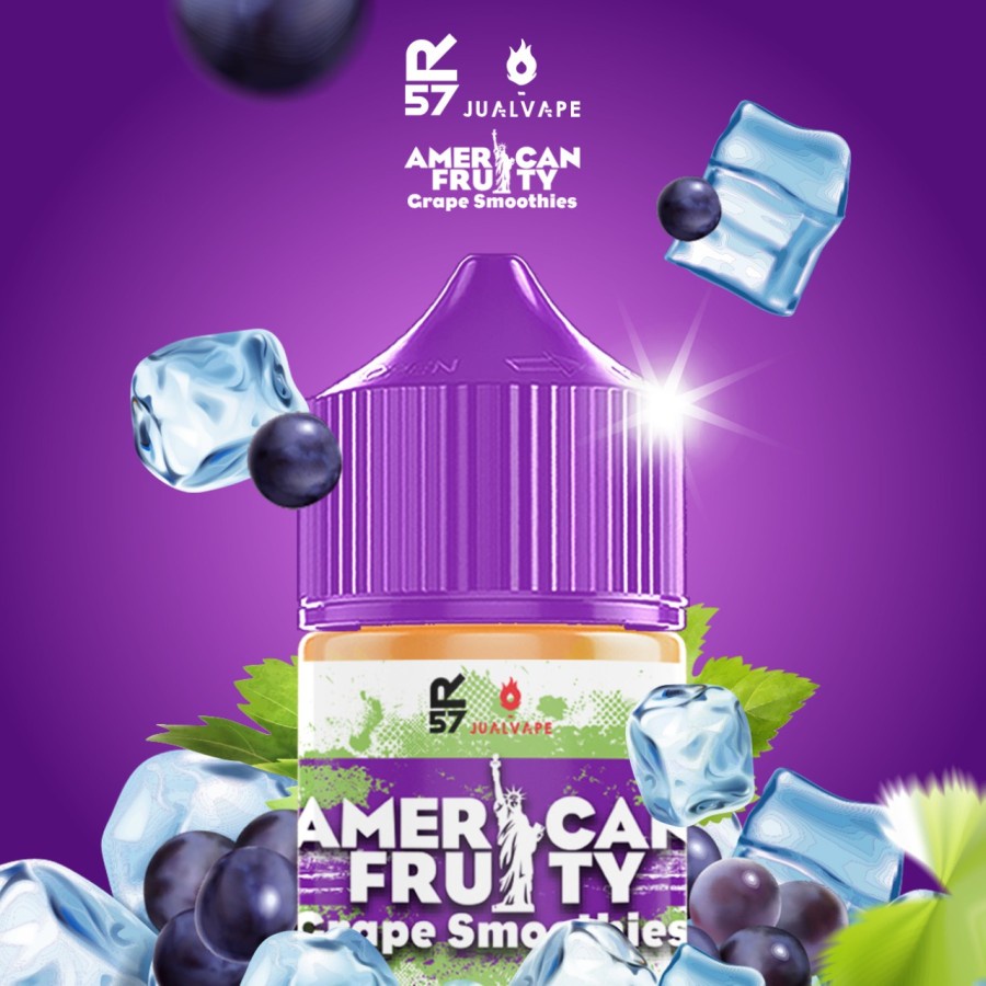 LIQUID AMERICAN FRUITY GRAPE SMOOTHIES BY R57 X JUAL VAPE 60ML 3MG 6MG AUTHENTIC 100%