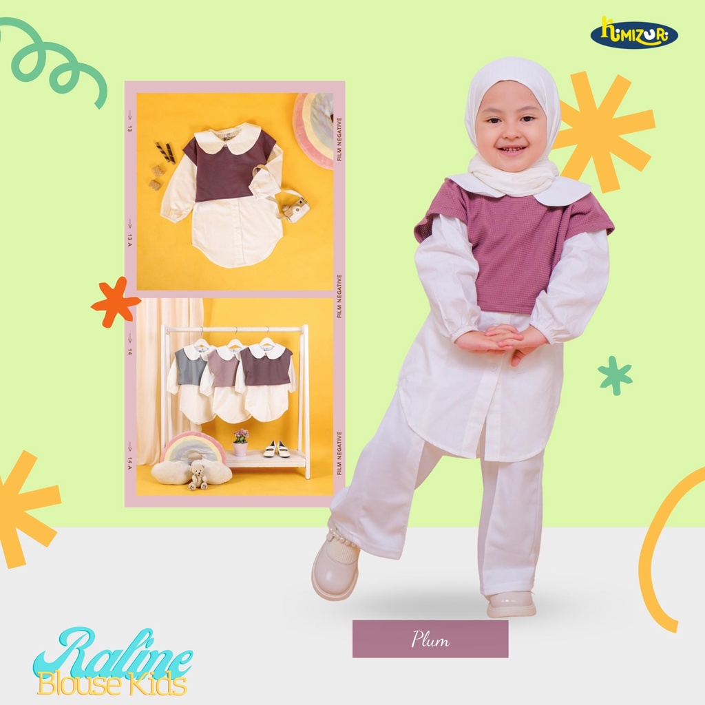 Kimizuri - Raline Blouse Kids Plum - Blouse Anak Usia 2-5 Tahun Warna Plum