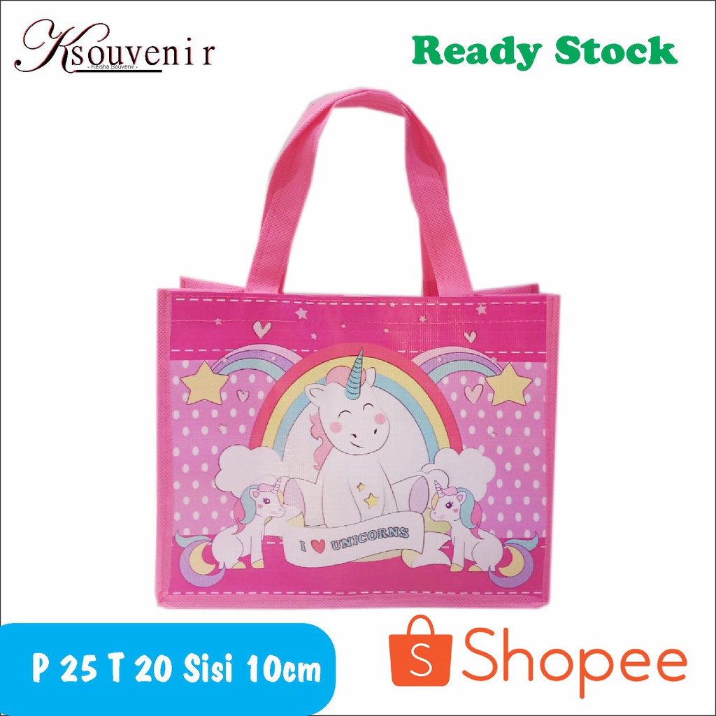 

goodie bag tas ultah tas souvenir unicorn