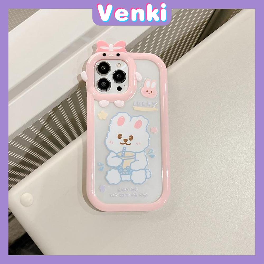 iPhone Case Silicone Soft Case Clear Case Airbag Shockproof Protection Camera Shiny Feel Bunny Cartoon Cute Compatible For iPhone 11 Pro Max 13 Pro Max 12 Pro Max 7Plus xr XS Max