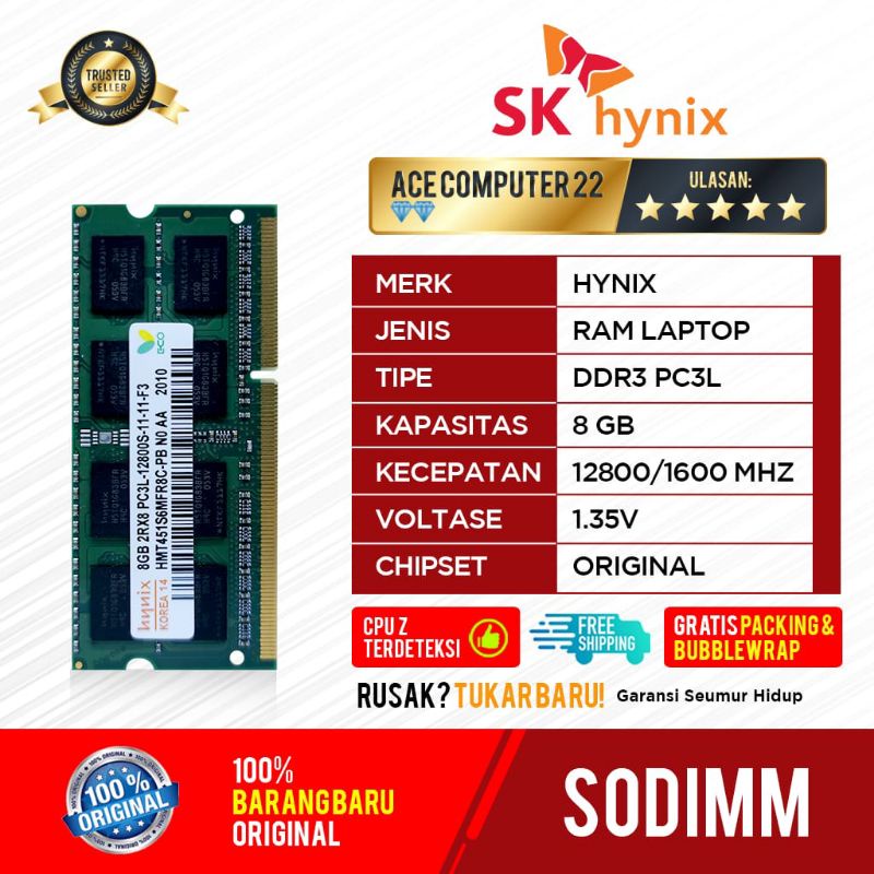 HYNIX SODIMM DDR3L 8GB PC 12800