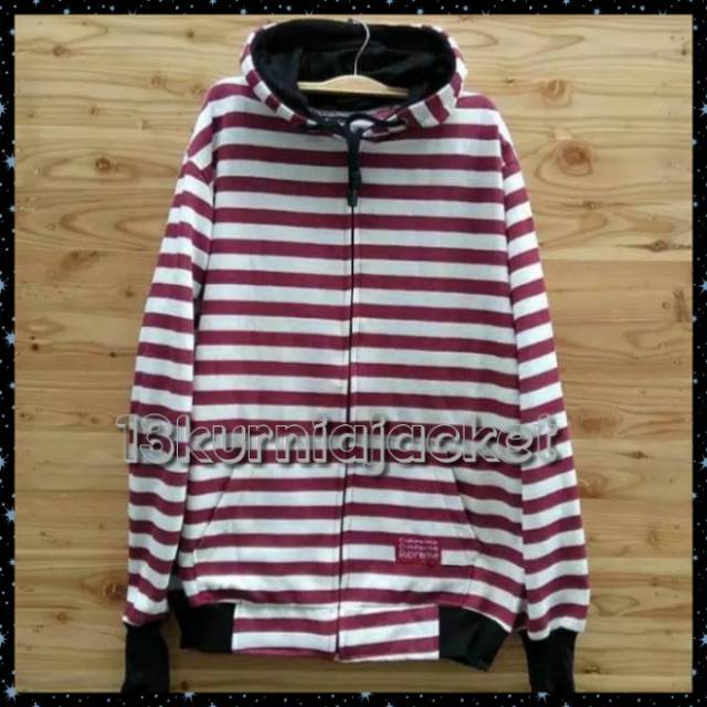 Jaket belang/jaket salur/jaket blester hitam putih