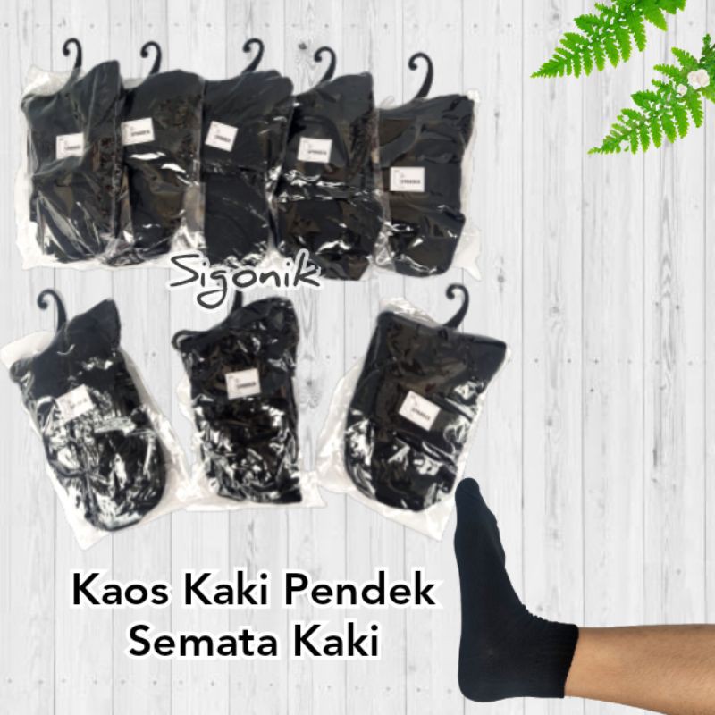 Kaos Kaki Pendek Hitam Sekolah Kuliah Kerja Kantor Pramuka Running Elastis Murah