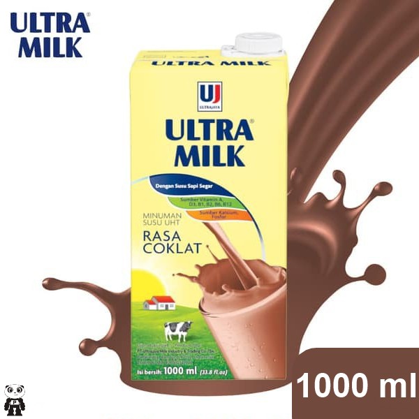 Susu Ultra Milk 1000 ml (1 liter) Full Cream / Coklat