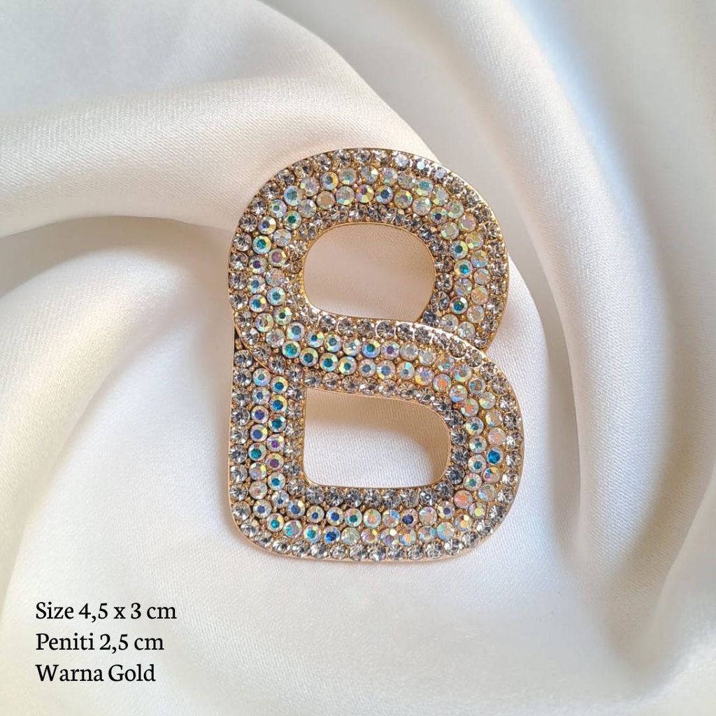 Bros Buttonscraves / Bros Ala Buttonscarves  / Bros Button / Buttonscarves Brooch / Orderinkuy Bros-B Gleaming Gold