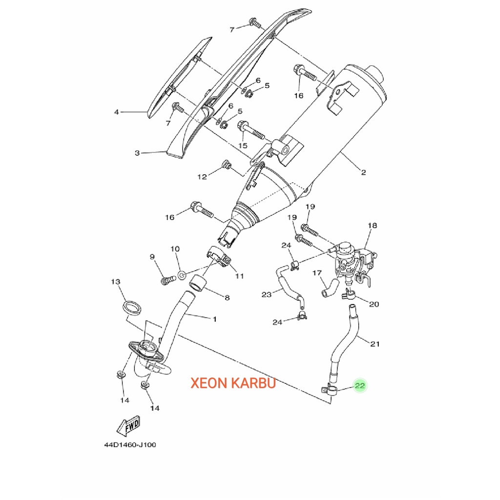 CLAMP CIR CLIP KLIP KLIPAN KLEMAN HOSE SELANG AIS HAWA UDARA KNALPOT VIXION LAMA BYSON XEON KARBU RXKING 2007-2008 SCORPIO Z LAMA NEW ORIGINAL YGP 90467-16800