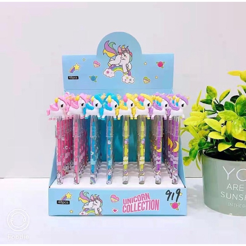 

pensil susun kepala karet unicorn sayap satuan