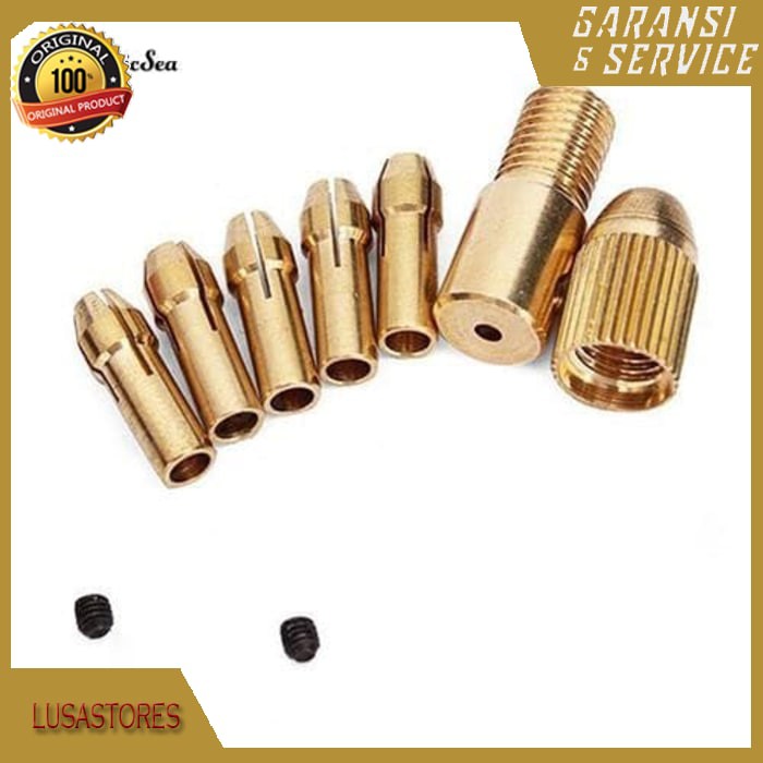 Collect chuck mini drill AS 2.3 MM clamp adaptor mata bor ke dinamo dc