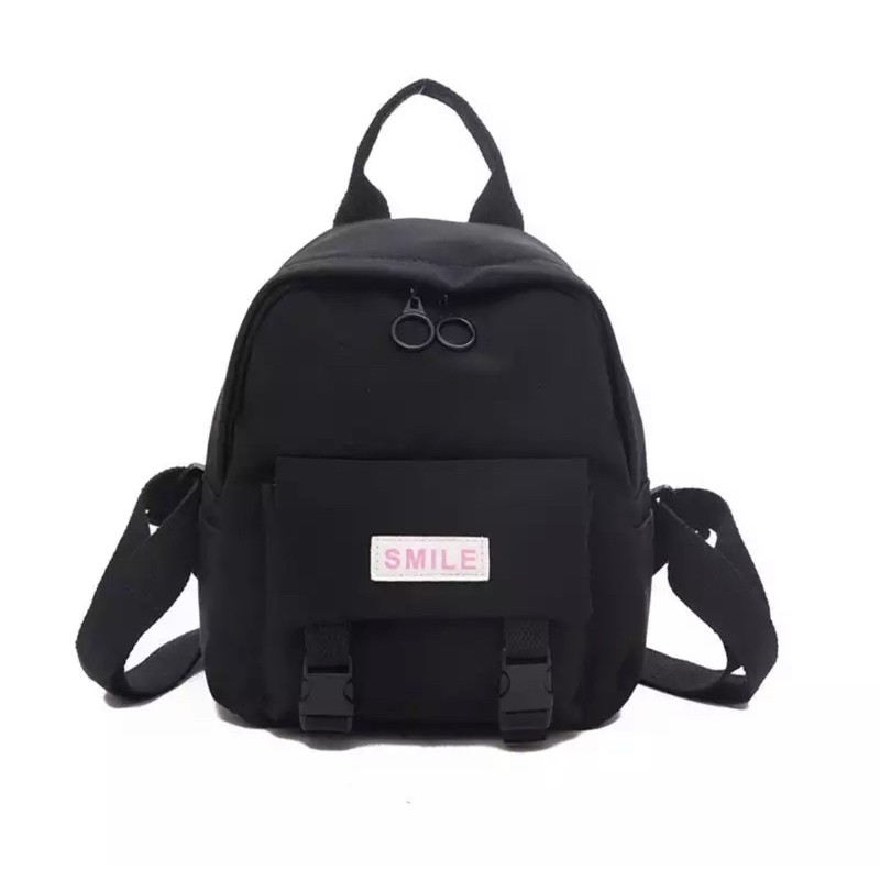 TAS AMELIA RANSEL PUNGGUNG SMILE - Tas Sekolah Backpack Korea Fashion-5