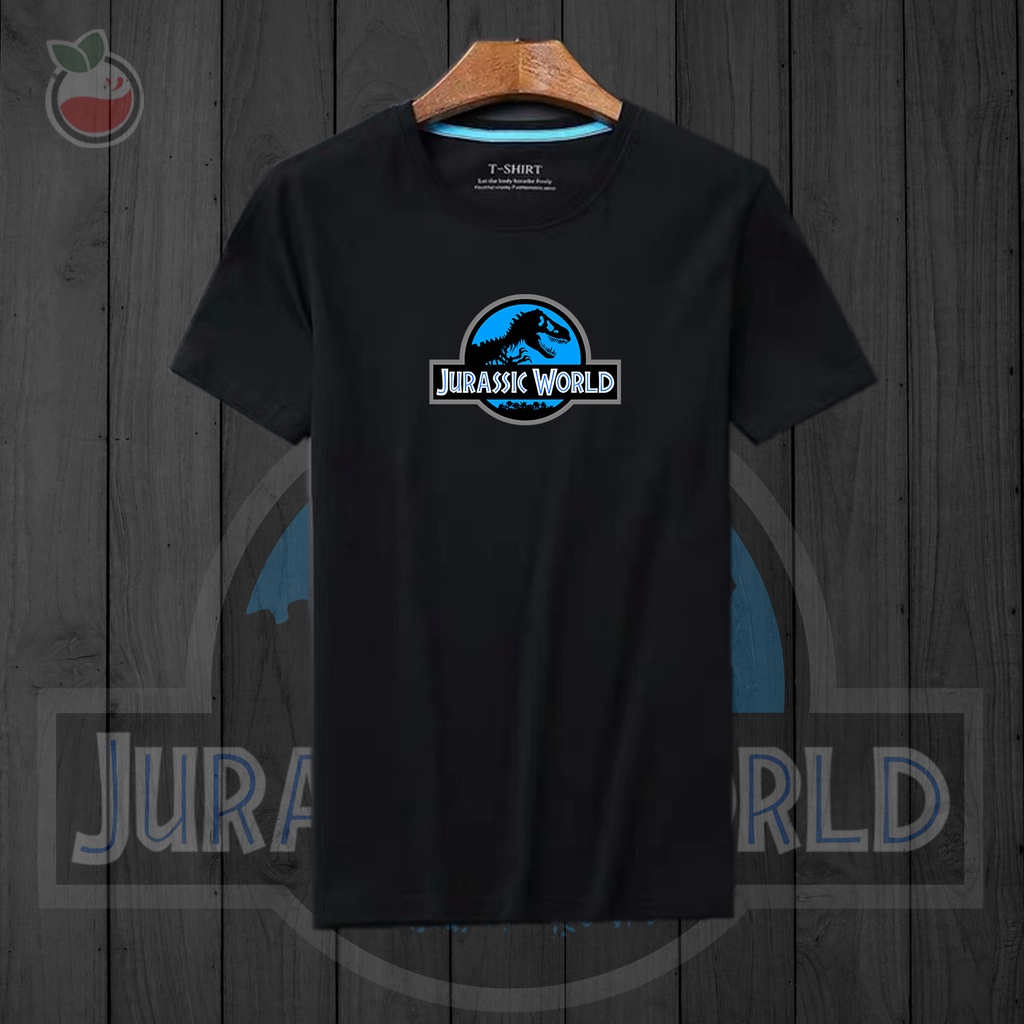 Lilipop Kaos Tshirt  Pria Jurassic Park Dinosaurus Baju Distro Basic Lengan Pendek Cowok Kasual