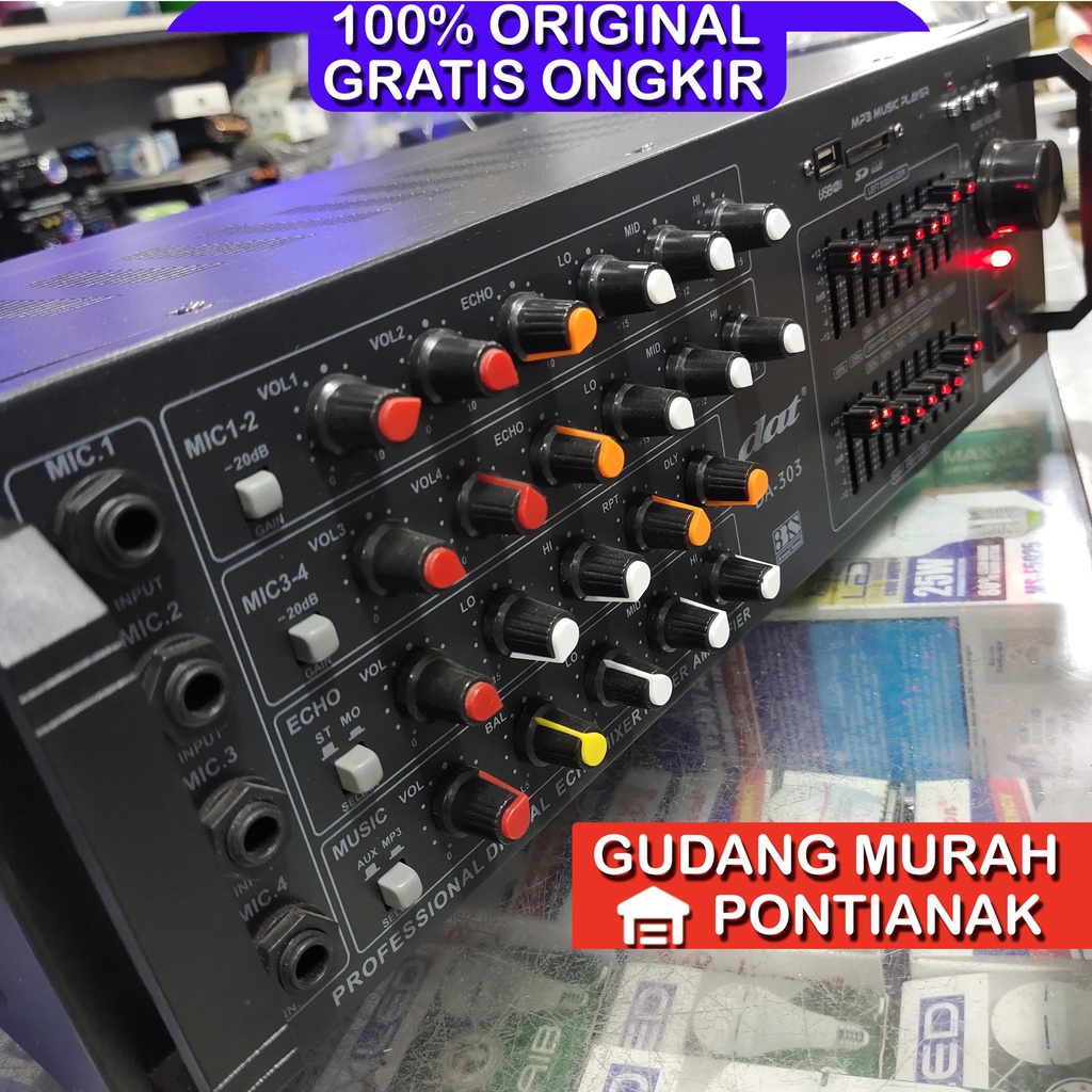 POWER AMPLIFIER AMPLI BLUETOOTH DAT 4 channel DA303 DA 303 KUAT DAN AWET