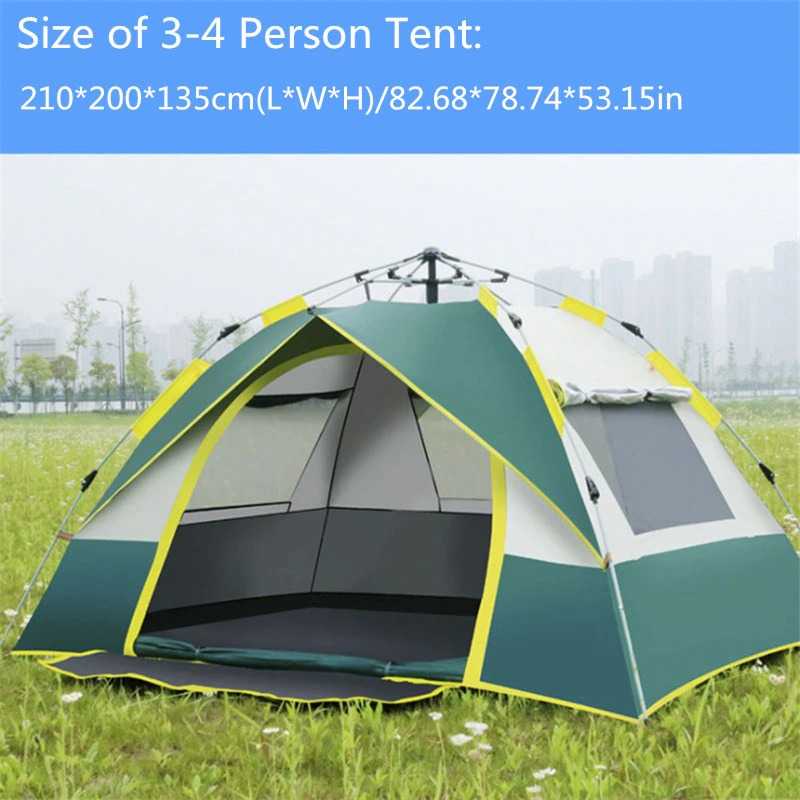 Tenda Camping Buka Otomatis Open Kapasitas 2 3 4 Orang Tenda Camping Outdoor Keluarga Kap 2 3 4 Orang