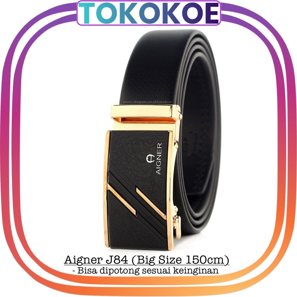 ❤️ TOKOKOE ❤️ | AIGNER J84 | GESPER IKAT PINGGANG PRIA IMPORT | MODEL REL BAHAN KULIT | PREMIUM