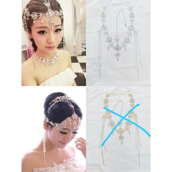 hiasan hijab penganten/bindi.