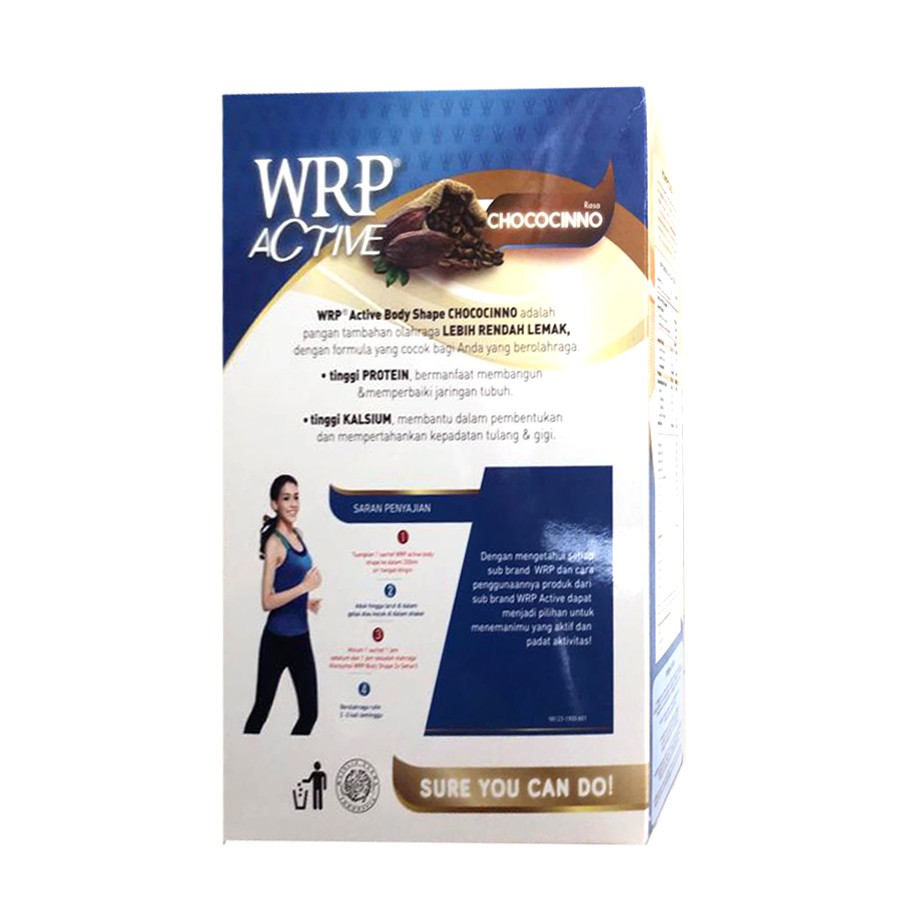 WRP Active Body Shap Chococinno Susu WRP 210gr Susu Diet Untuk Wrp Susu Rasa Coklat Choco Cino W R P