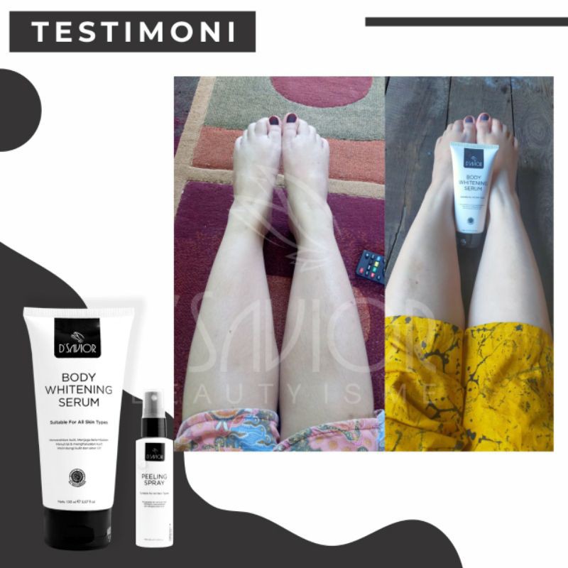 DSAVIOR WHITENING BODY SERUM &amp; PEELING SPRAY (BPOM FREE GIFT)