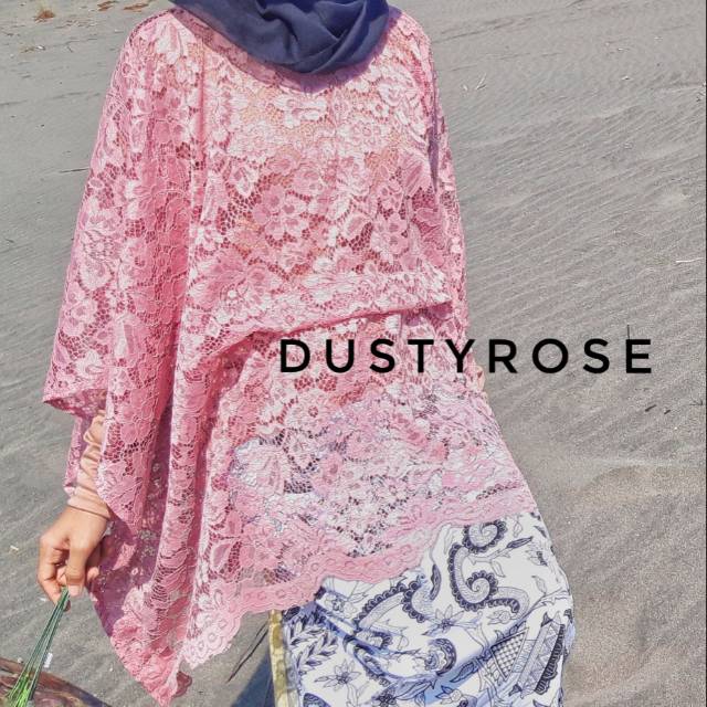 TERBARU Kebaya Brokat Rosalinda Outer / Cornely Brokat Cape / Batwing Korneli Corn Outer